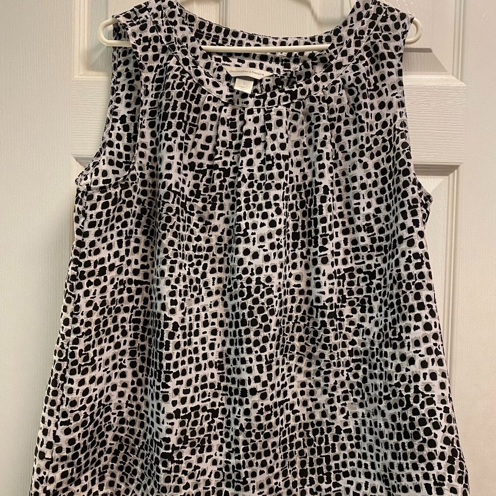 Black & white leopard print tank
